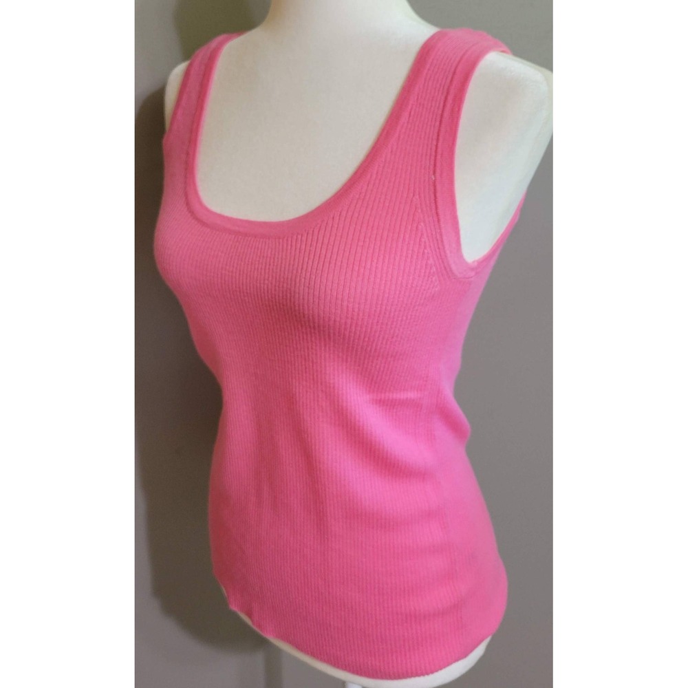 Elie Tahari Soft Merino Wool Ribbed Tank - Picture 4 of 5